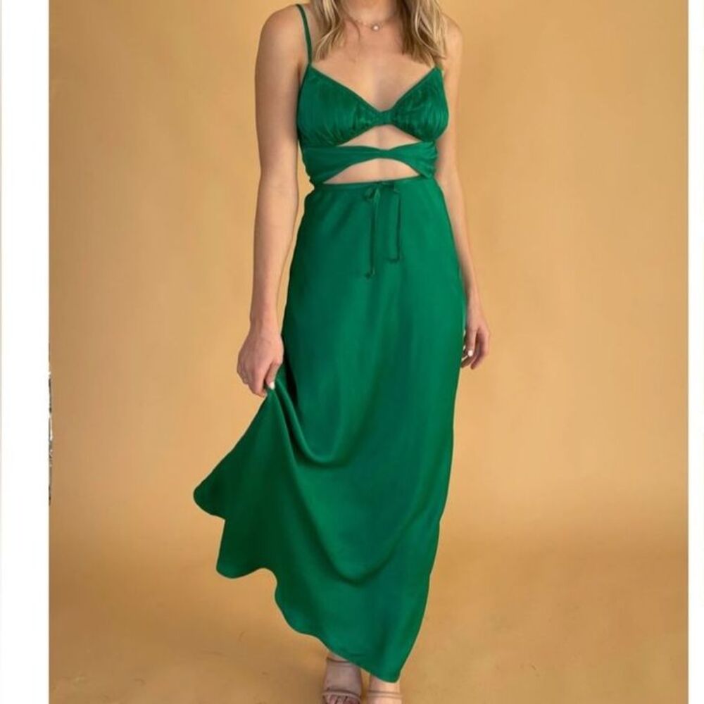 Sky to Moon NWT all eyes on you maxi green wild jungle dress size S